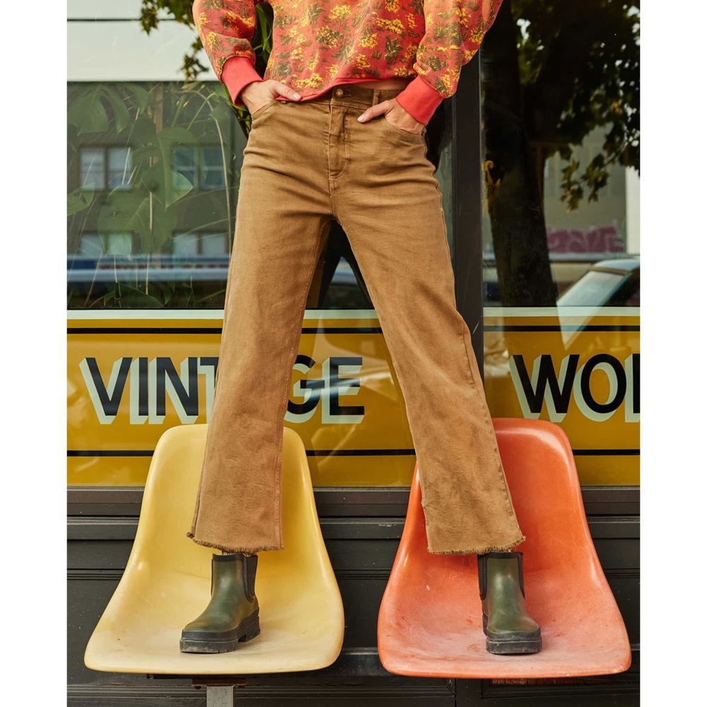 Toad&Co Balsam Seeded Cutoff Pant in Honey Brown Size 10